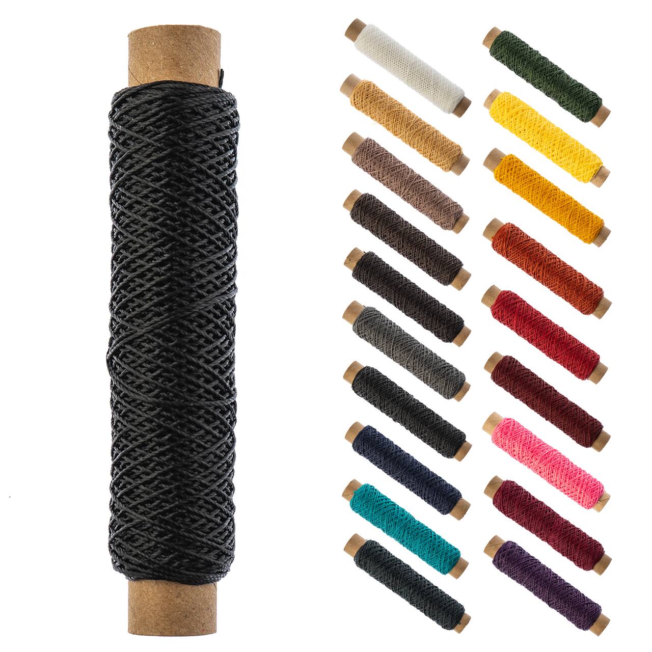 Gudebrod 0.018" 3 Ply Waxed Thread Bobbin, 75ft.